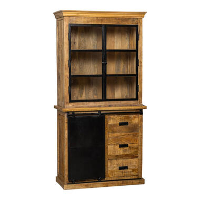 Mangohoutonline   Buffetkast Denver 100cm Met Deurtjes Recht   Bruin   Mahom