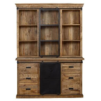 Mangohoutonline   Buffetkast Denver 160x220cm Recht Enkele Deur   Bruin   Mahom
