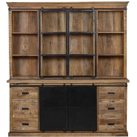 Buffetkast Denver 200x220cm Recht   Mangohout   Bruin   Rechthoekig