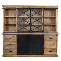 Buffetkast Denver 260x220cm   Mangohout   Bruin   Rechthoekig