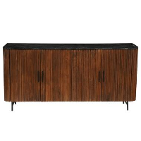 Mangohoutonline   Dressoir Austin 180cm Rechthoekig   Walnoot   Mahom