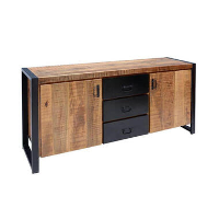 Mangohoutonline   Dressoir Birmingham 160cm Rechthoekig   Bruin   Mahom