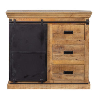Mangohoutonline   Dressoir Newark 120cm Rechthoekig   Bruin   Mahom