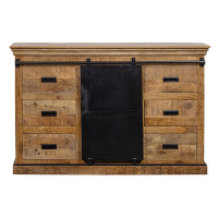 Mangohoutonline   Dressoir Newark 140cm Rechthoekig   Bruin   Mahom