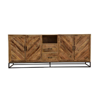 Dressoir Reno 220cm   Mangohout   Bruin   Rechthoekig