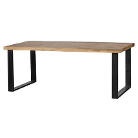 Mangohoutonline   Eettafel Cleveland 140x90cm Rechthoekig   Naturel   Mahom