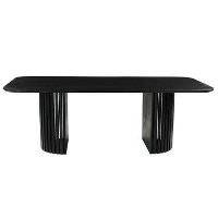 Mangohoutonline   Eettafel Lucia Black 240x110cm Rechthoekig   Zwart   Mahom