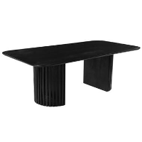 Mangohoutonline   Eettafel Lucia Black 260x120cm Rechthoekig   Zwart   Mahom