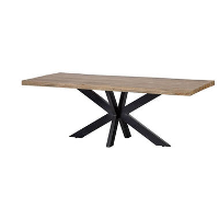 Mangohoutonline   Eettafel Memphis 280x120cm Rechthoekig   Bruin   Mahom
