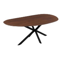 Mangohoutonline   Eettafel Organisch Alessia 240x110cm Walnoot Rechthoekig