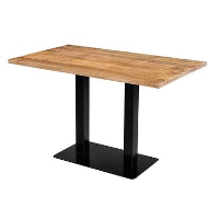 Mangohoutonline   Horecatafel Rechthoek 120x70cm Rechthoekig   Bruin   Mahom