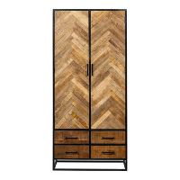 Kast New Haven 90cm   Mangohout   Bruin   Rechthoekig