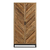 Mangohoutonline   Kast Reno 100cm Rechthoekig   Bruin   Mahom