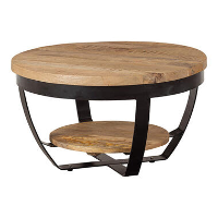 Salontafel Bakersfield 65cm   Mangohout   Bruin   Rond