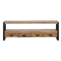 TV Meubel Fresno 180cm   Mangohout   Bruin   Rechthoekig