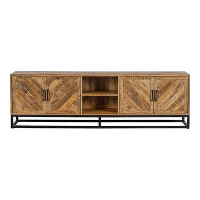 TV Meubel Reno 200cm   Mangohout   Bruin   Rechthoekig