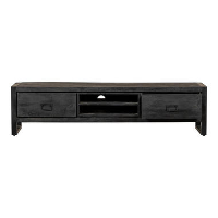 Mangohoutonline   TV Meubel Stockton Black 180cm Rechthoekig   Zwart   Mahom