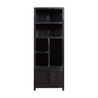 Mangohoutonline   Wandkast Phoenix 80cm 5 Open Vakken, 2 Deuren Rechthoekig