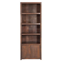 Mangohoutonline   Wandkast Phoenix 80cm Walnoot 4 Open Vakken, 2 Deuren   Mahom
