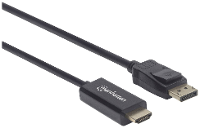 Manhattan 153195 DisplayPort kabel DisplayPort / HDMI Adapterkabel DisplayPort stekker, HDMI A stekker 1.00 M Zwart