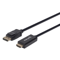 Manhattan 153201 DisplayPort kabel DisplayPort / HDMI Adapterkabel DisplayPort stekker, HDMI A stekker 1.80 M Zwart