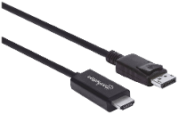 Manhattan 153218 DisplayPort kabel DisplayPort / HDMI Adapterkabel DisplayPort stekker, HDMI A stekker 3.00 M Zwart