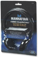 Manhattan 177481 On Ear koptelefoon Kabel Zwart