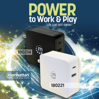 Manhattan 180221 USB oplader Thuis Uitgangsstroom (max.) 3 A 2 x USB 2.0 Bus A, USB C bus USB Power Delivery (USB PD)