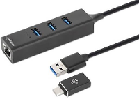 Manhattan 180894 USB 3.2 Gen 1 hub 4 poorten Zwart
