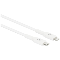 Manhattan 394512 USB kabel USB C stekker, Apple Lightning stekker 1.00 M Wit