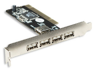 4+1 Poorten Usb 2.0 Controllerkaart Usb A Pci Manhattan