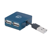 Manhattan USB Hub USB 2.0 Hub 4 poorten Blauw