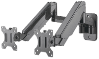 Manhattan 461627 2 voudig Monitor wandbeugel 43,2 cm (17)   81,3 cm (32) Draaibaar, In hoogte verstelbaar, Kantelbaar, Zwenkbaar