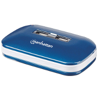 Manhattan 7 poorten USB 2.0 Hub Blauw