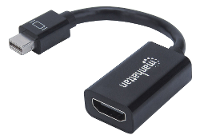 Manhattan Mini displayport Adapter [1x Mini DisplayPort stekker   1x HDMI bus] Zwart