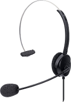 Manhattan Mono USB Headset On Ear kabelgebunden USB A Stecker Lautstärkeregelung schwarz On Ear headset Kabel Mono Zwart Volumeregeling, Microfoon