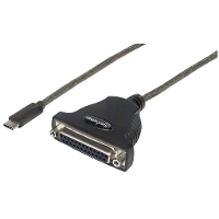 Manhattan USB 1.1 Adapter [1x USB C stekker   1x D sub bus 25 polig] 152518