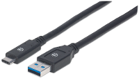 Manhattan USB 3.1 (Gen. 1) Aansluitkabel [1x USB 3.0 Stekker A   1x USB 3.0 Stekker C] 3 m Zwart