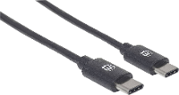 Manhattan 354882 USB kabel USB 2.0 USB C stekker 3.00 M Zwart