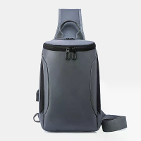 Mannen Oxford USB Oplaad Anti Diefstal Borsttas Veelzijdige Grote Capaciteit Waterdicht Nacht Reflecterende Streep Ontwe