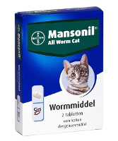 Mansonil Grote Kat All Worm Tabletten #95;_2 St