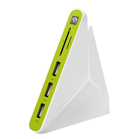 MantisTek® H1 3 Port USB 2.0 Hub with SD TF Card Reader Backlit Combo