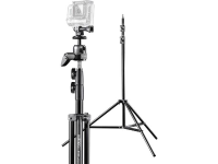 Mantona 20390 1/4 Inch, 3/8 Inch Werkhoogte=2600 Mm (max) Zilver Incl. Tas