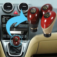 Manual Pu Leather Car Motor Gear Shift Lever Gear Knob Shifter
