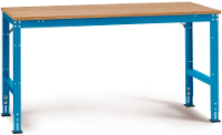 Manuflex AU4095.5012 Werk achtergrond tafel universele standaard met multiplex plaat, bxdxh = 1750 x 1000 x 760 870 mm Lichtblauw (RAL 5012)