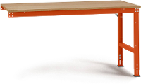 Manuflex AU6085.2001 Werk aanschuiftafel universele standaard met multiplex plaat, bxdxh = 1750 x 800 x 760 870 mm Rood oranje (RAL 2001)