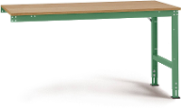 Manuflex AU6095.6011 Werk aanschuiftafel universele standaard met multiplex plaat, bxdxh = 1750 x 1000 x 760 870 mm Reseda groen (RAL 9010)