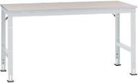 Manuflex AU6099.7035 Werk aanschuiftafel universele standaard met PVC decoplaat, bxdxh = 1750 x 1000 x 760 870 mm Grijs wit (RAL 7035)