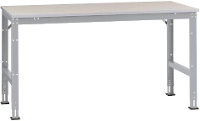 Manuflex AU6127.9006 Werk aanschuiftafel universele standaard met kunststof plaat, bxdxh = 2000 x 1000 x 760 870 mm Aluminium zilver