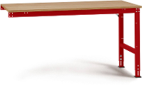 Manuflex AU6115.3003 Werk aanschuiftafel universele standaard met multiplex plaat, bxdxh = 2000 x 800 x 760 870 mm Robijn rood